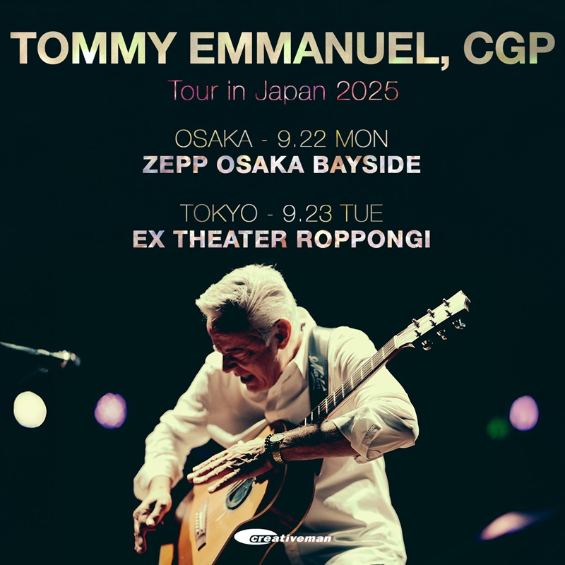 TOMMY EMMANUEL Tour in Japan 2025